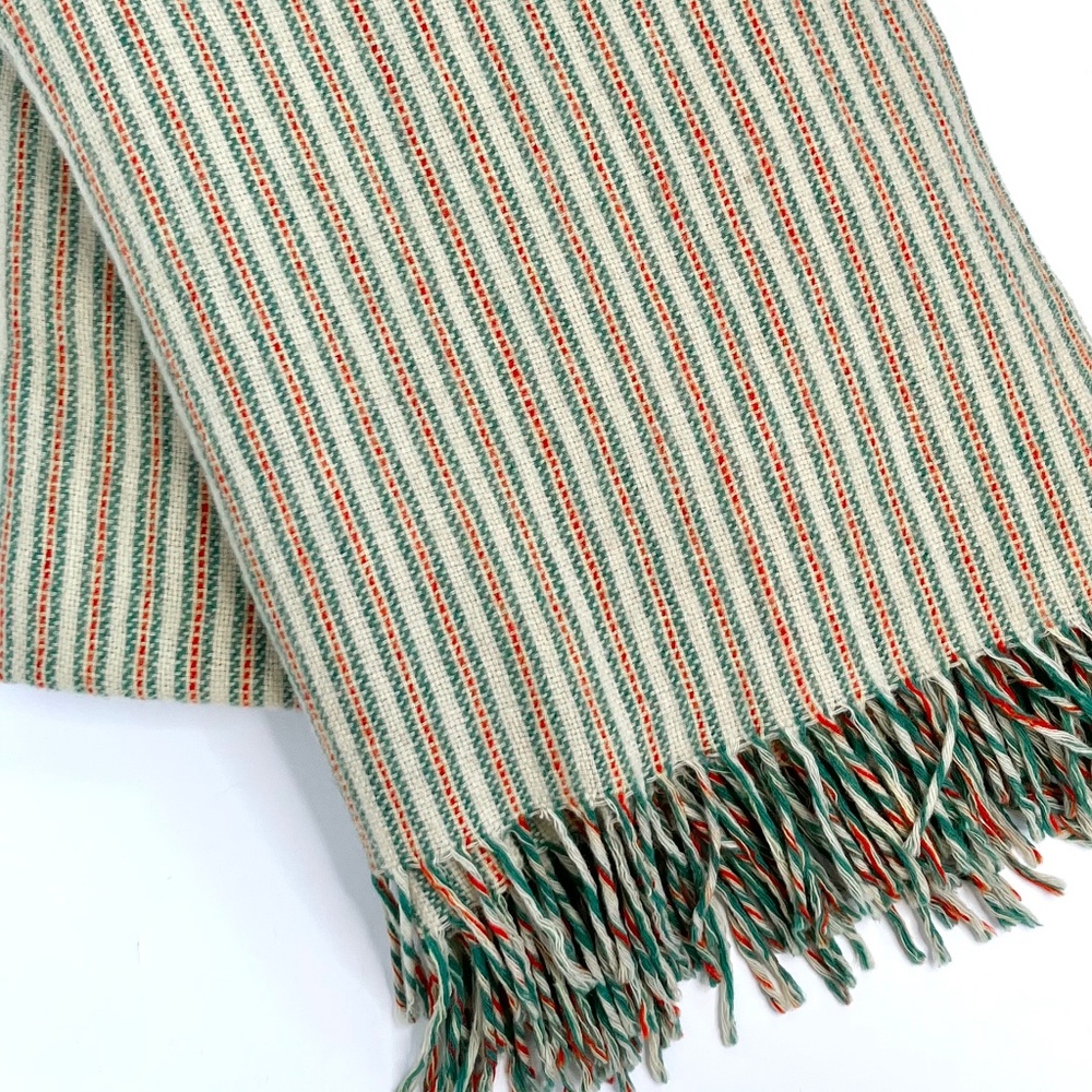 Vintage Troy Snuggler Stipe Blanket Scarf 100% Wool